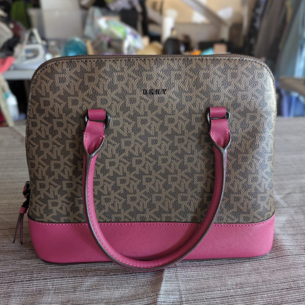 DKNY Satchel in Brown and Pink